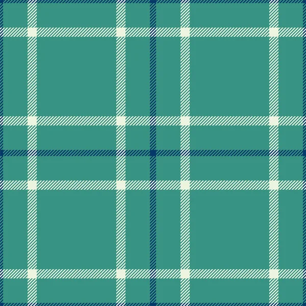 Plaid Seamless Pattern Green Check Fabric Texture Vector Textile Print — Stock Vector