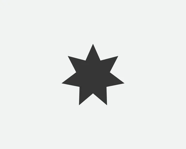 Star Icon Vector Shape Abstract Design Spark Sign Black White — Stockvektor