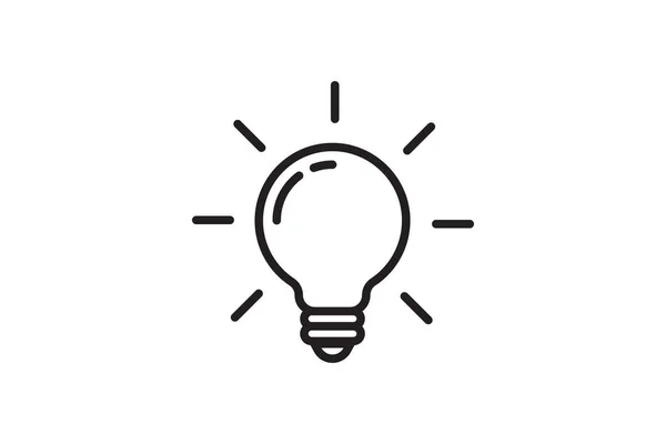 Idea Symbol Creative Concept Light Bulb Light Vector Icon Power — Vetor de Stock