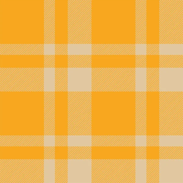 Bezproblémový Vzor Oranžové Barvě Zkontrolujte Texturu Tkaniny Design Vektorového Textilního — Stockový vektor