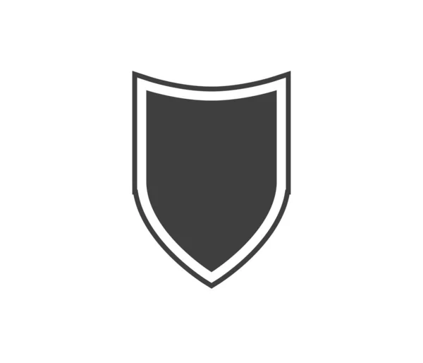 Bouclier Logo Noir Blanc Garantie Insigne Symbole Garde Icône Vectorielle — Image vectorielle
