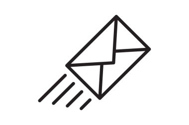 Posta simgesi vektör işareti. Zarf sembolü. Adres illüstrasyonuna mesaj gönder. E- posta haber bülteni tasarımı.