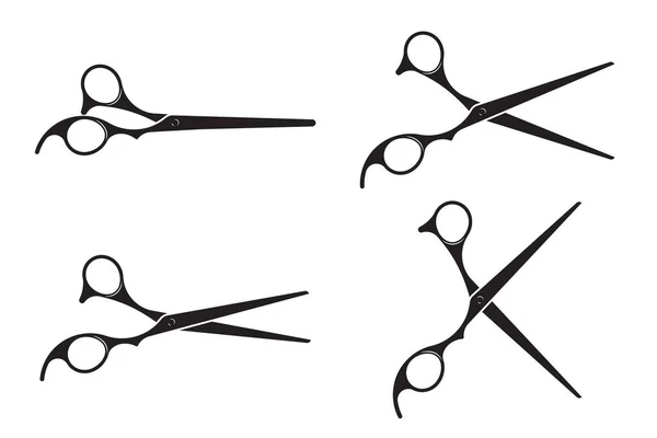 Ciseaux Coiffure Coiffeur Outils Salon Professionnel Coiffure Élément Conception Illustration — Image vectorielle