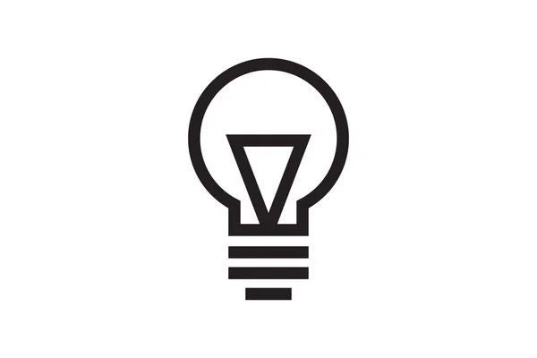电灯泡图标 电灯符号 矢量照明标志设计 — 图库矢量图片
