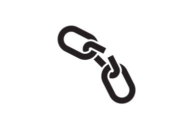 Kölelikten kurtulmanın bir sembolü olarak kırık zincir. Bağlantı hasar vektör çizimi.