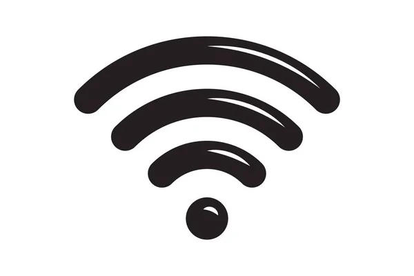 Szimbólum Jel Kapcsolat Vektor Vezeték Nélküli Internet Technológia Jel Wifi — Stock Vector