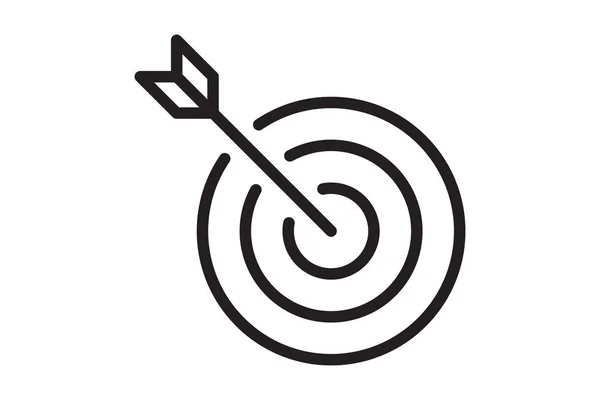 Arrow Target Icon Strategy Symbol Success Vector Illustration Black White — 스톡 벡터