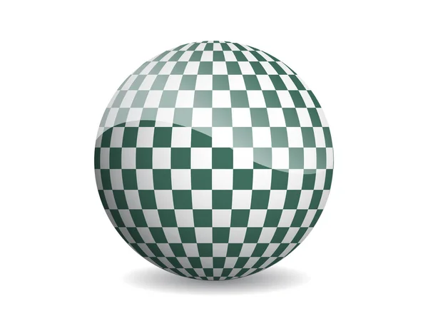 Ball Abstrakte Vektorillustration Mustersphäre Modernes Design Runde Form Globus Isoliert — Stockvektor