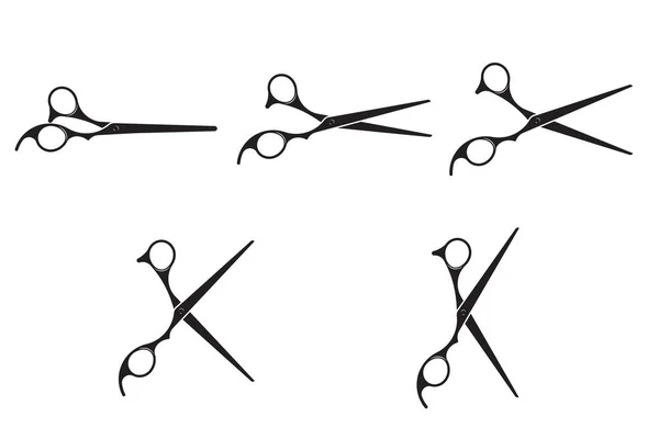 Hairdress Barber Scissors Professional Salon Tools Hairdressing Design Element Vector — Image vectorielle