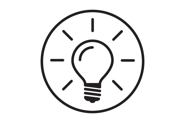 Idea Symbol Creative Concept Light Bulb Light Vector Icon Power — Stockvector