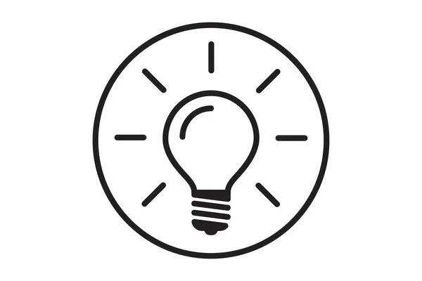 Idea Symbol Creative Concept Light Bulb Light Vector Icon Power — Vetor de Stock