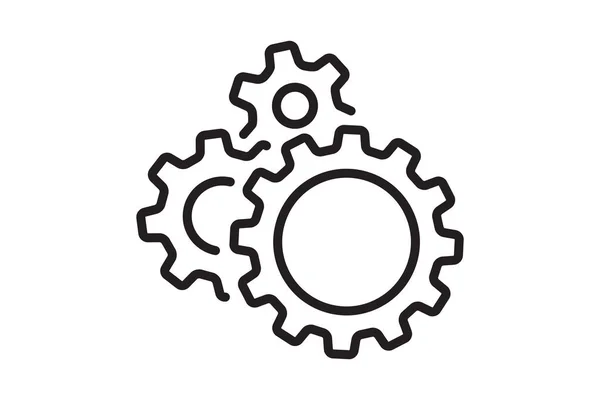 Setting Icon Vector Work Cog Gear Element Cogweel Mechanism Symbol — Stockový vektor