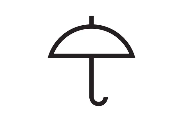 Umbrella Rain Protection Vector Icon Parasol Rainy Day Protect Symbol — стоковый вектор