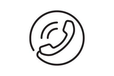 Telefon ikonunu ara. İletişim ve destek vektör sembolü. Telefon işareti tasarım ögesi.