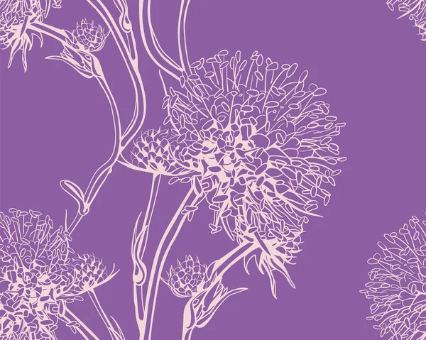 Квітковий Безшовний Візерунок Друку Тканини Або Шпалер Квітковий Векторний Текстильний — стоковий вектор