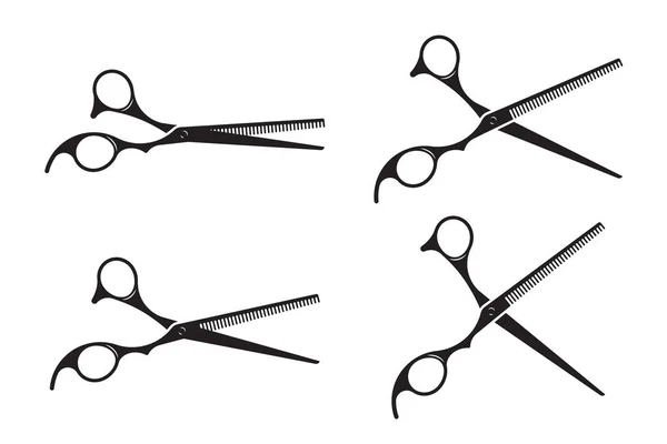 Ciseaux Coiffure Coiffeur Outils Salon Professionnel Coiffure Élément Conception Illustration — Image vectorielle