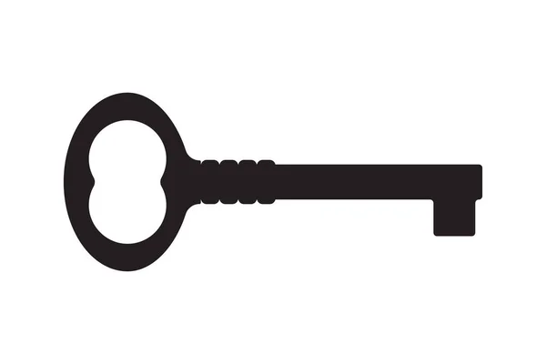 Schlüsselsymbol Für Schloss Und Offene Tür Haus Sicherheits Und Schutzsymbol — Stockvektor