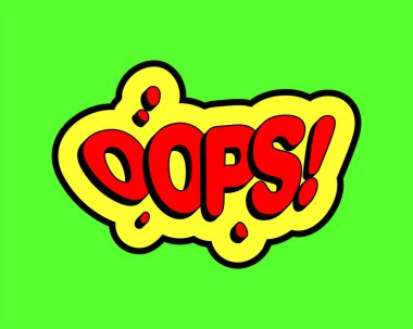 Çizgi roman stili vektör etiketi. Kabarcık etiketi, çizgi roman için kelime yazılı konuşma etiketi. Mizah balonu çizimi.