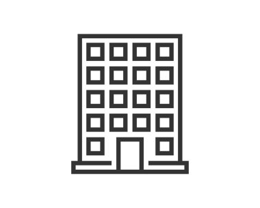 Hükümet ikon vektörü. İnşaat sembolü. Mimari dirençli tasarım. Klasik şehir simgesi.