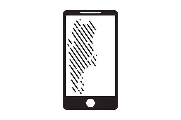 Icône Vectorielle Téléphone Portable Symbole Communication Smartphone Appel Illustration Conception — Image vectorielle