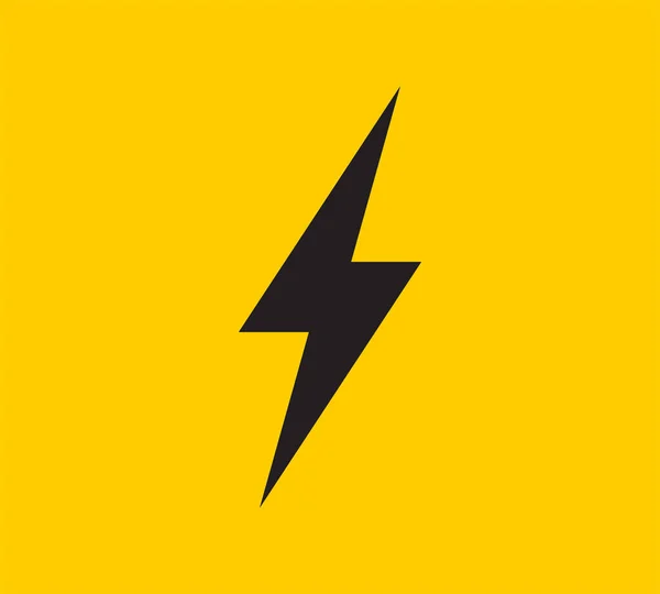 Эмблема Вектора Мощности Символ Электричества Значок Заряд Опасность — стоковый вектор