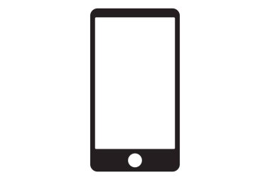Cep telefonu vektör simgesi. Akıllı telefon iletişim sembolü. Web tasarım illüstrasyonunu ara.