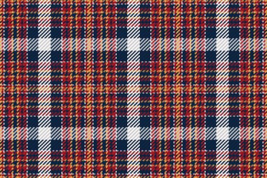 İskoç ekosesinin kusursuz deseni. Kumaş dokusunu kontrol ederek tekrarlanabilir arkaplan. Çizgili tekstil izinin düz vektör arkaplanı.