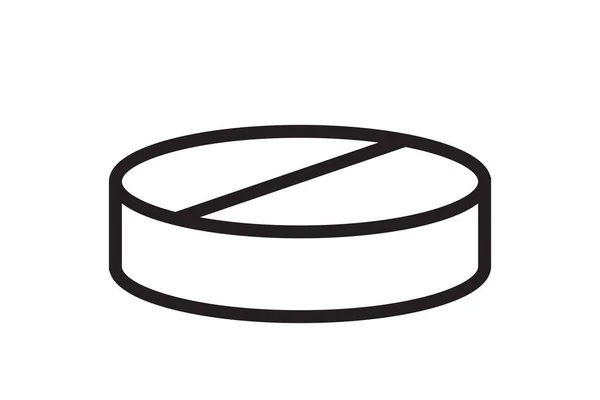Pill Pharmacy Medicine Icon Health Care Tablet Antibiotic Sign Medical — Vector de stock