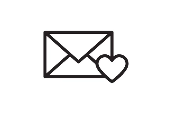 Mail Icon Vector Sign Letter Envelope Symbol Message Send Address — Stockvektor