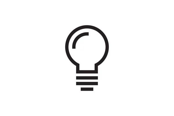 Electric Light Bulb Icon Electricity Lamp Symbol Vector Illumination Sign — Vetor de Stock