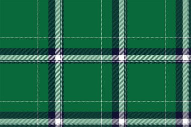 Ekoseli arka plan, kusursuz deseni yeşil olarak kontrol et. Tekstil baskısı için vektör kumaş dokusu, ambalaj kağıdı, hediye kartı, duvar kağıdı düz tasarım.