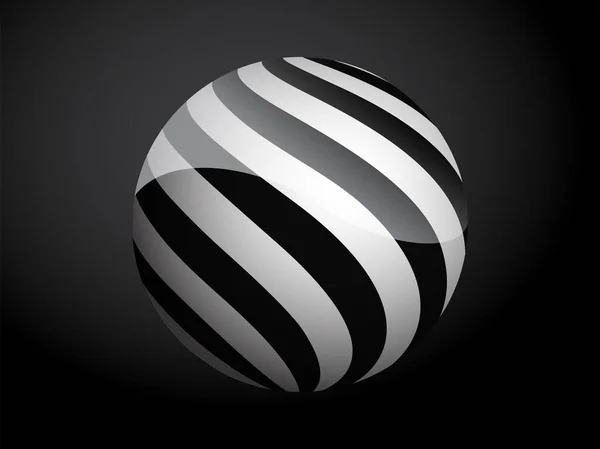 Couverture Abstraite Motif Boule Noir Blanc Illustration Vectorielle Isolée Sur — Image vectorielle