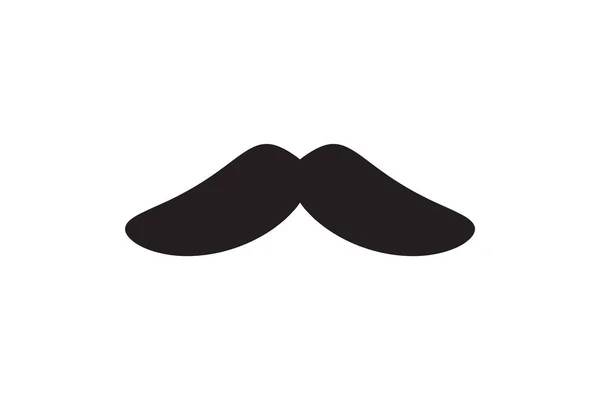 Moustache Vector Icon Black Retro Style Mustache Shave Barber Vintage — Stockvektor