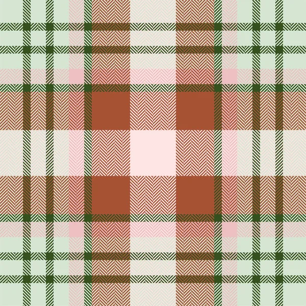 Plaid Check Pattern Seamless Fabric Texture Tartan Textile Print Design — Stock Vector