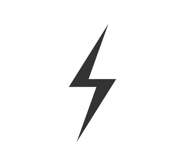 パワーエネルギーベクトルエンブレム 電気フラッシュシンボル 充電または危険アイコン — ストックベクタ