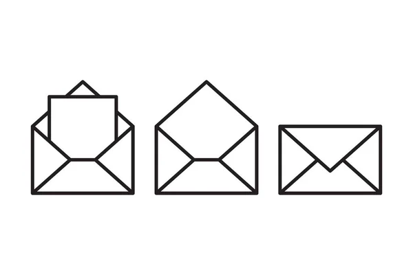 Mail Icon Vector Sign Letter Envelope Symbol Message Send Address — Stockvektor