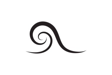 Deniz ikonu dalga illüstrasyon vektör tasarımı. Okyanus logosu grafik elementi. Su ya da sıvı sembol.