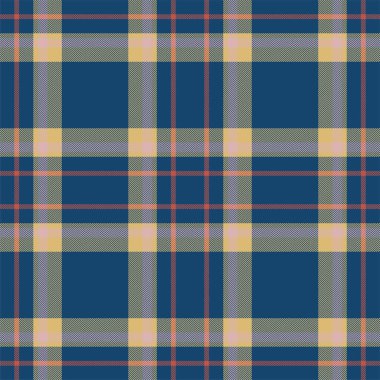 Mavi desenli ekose desenli. Kumaş dokusunu kontrol et. Vektör tekstil baskı tasarımı.