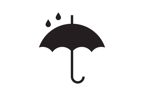 Umbrella Rain Protection Vector Icon Parasol Rainy Day Protect Symbol — Stock Vector