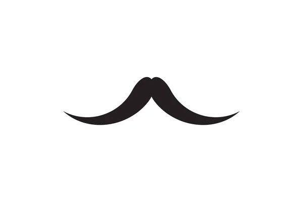 Moustache Vector Icon Black Retro Style Mustache Shave Barber Vintage — Stock Vector