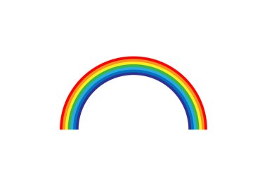 Gökkuşağı vektör çizimi. Renkli soyut tasarım. Renkli grafik sembolü yağmur yayı tayfı.