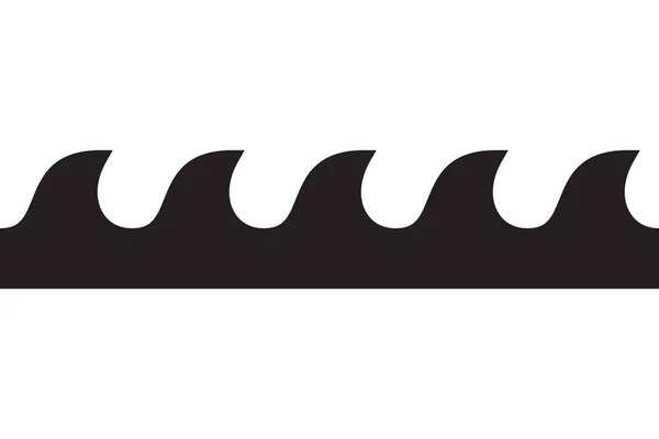 Sea Icon Wave Illustration Vector Design Ocean Logo Graphic Element — Wektor stockowy