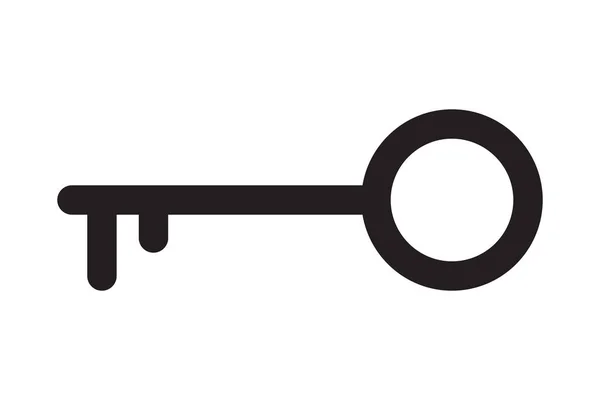 Nyckel Ikon För Lås Och Öppen Dörr Huset Symbolen För — Stock vektor