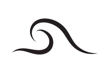 Deniz ikonu dalga illüstrasyon vektör tasarımı. Okyanus logosu grafik elementi. Su ya da sıvı sembol.