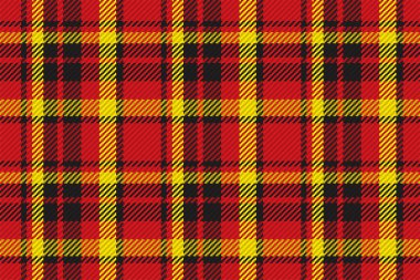 İskoç ekosesinin kusursuz deseni. Kumaş dokusunu kontrol ederek tekrarlanabilir arkaplan. Çizgili tekstil izinin düz vektör arkaplanı.