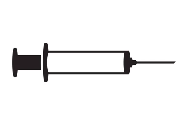 Syringe Icon Medical Health Injection Vaccine Drug Symbol Medicine Vector — Stock Vector
