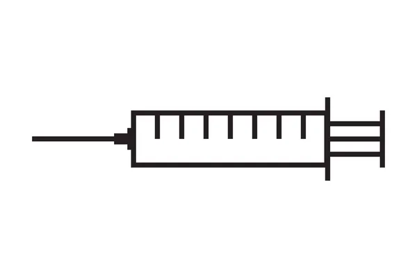 Ikona Strzykawki Zastrzyk Medyczny Symbol Leku Szczepionkę Projekt Ilustracji Wektora — Wektor stockowy
