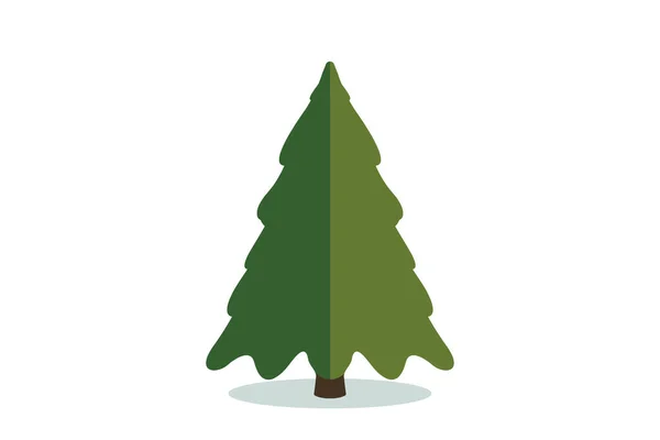 Christmas Tree Vector Icon Modern Style Fir Symbol Color Holiday - Stok Vektor