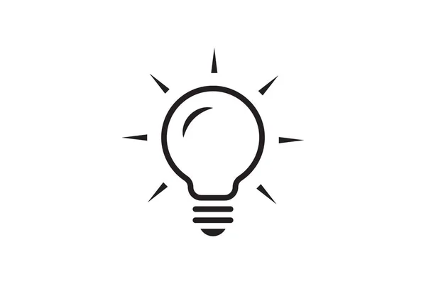 Idea Symbol Creative Concept Light Bulb Light Vector Icon Power — Vetor de Stock