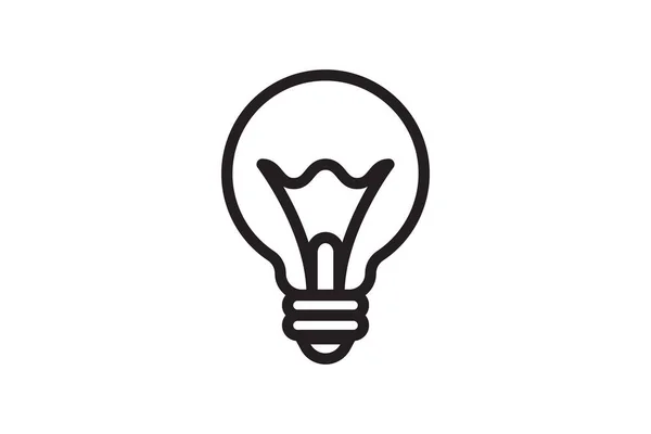 Electric Light Bulb Icon Electricity Lamp Symbol Vector Illumination Sign — Vetor de Stock